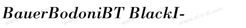 BauerBodoniBT BlackI字体转换